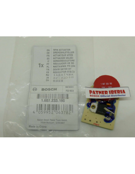 Repuesto original BOSCH 1607233190 Actuador de velocidad de rotación