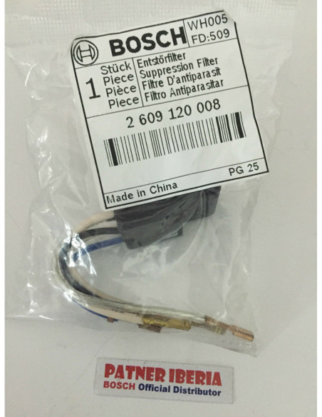 Repuesto original BOSCH 2609120008 Filtro antiparasitario