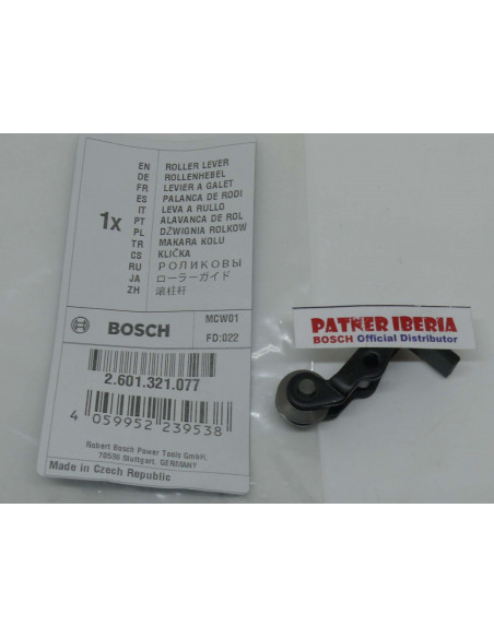 Repuesto original BOSCH 2601321077 Palanca de rodillo