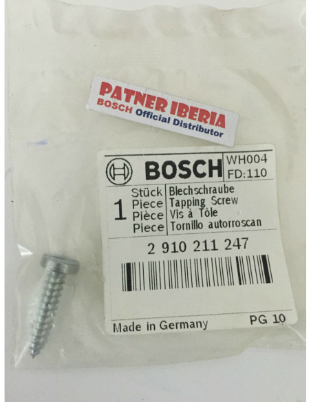 Repuesto original BOSCH 2910211247 Tornillo autorroscante