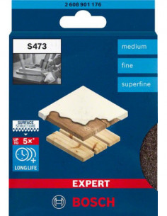 BOSCH EXPERT 2608901176 Plato EXPERT S473 Standard de 98 x 120 x 13 mm, M, F, SF 3 unidades 2