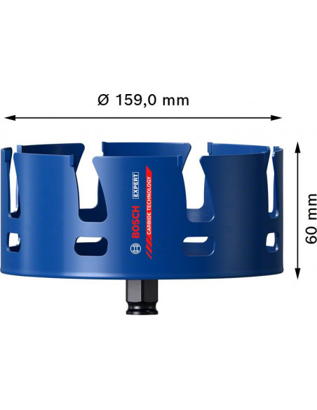 Sierra de corona EXPERT Construction Material de 159 x 60 mm