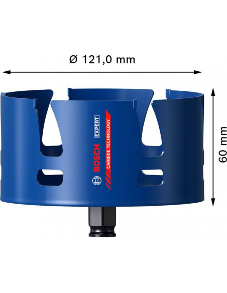 Sierra de corona EXPERT Construction Material de 121 x 60 mm