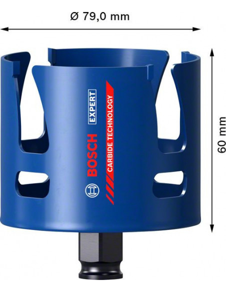 Sierra de corona EXPERT Construction Material de 79 x 60 mm