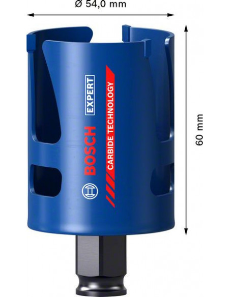 Sierra de corona EXPERT Construction Material de 54 x 60 mm