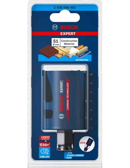 Sierra de corona EXPERT Construction Material de 51 x 60 mm