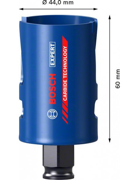 Sierra de corona EXPERT Construction Material de 44 x 60 mm