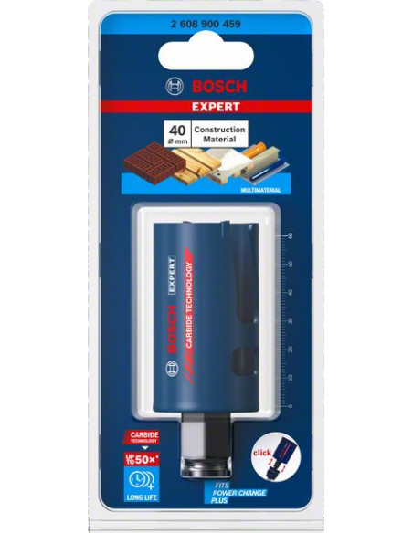 Sierra de corona EXPERT Construction Material de 40 x 60 mm