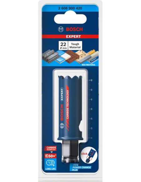 Sierra de corona EXPERT Tough Material de 22 x 60 mm