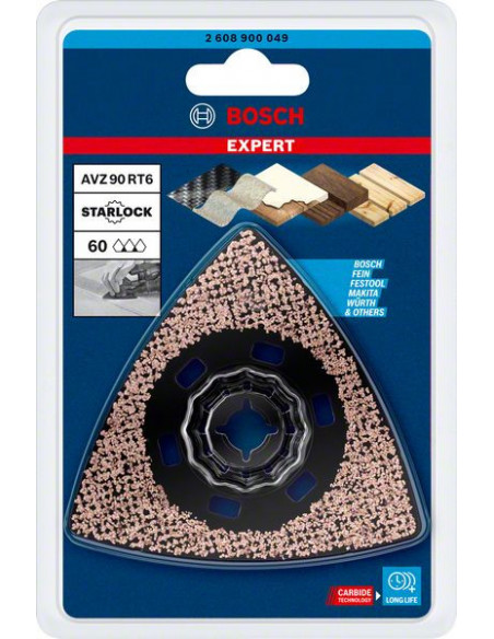 Hoja de multiherramienta EXPERT Sanding Plate AVZ 90 RT6, 90 mm