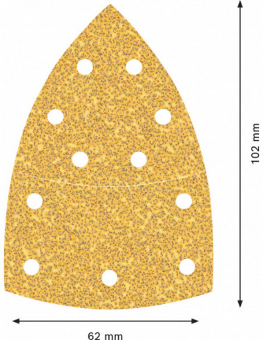 Hoja de lija EXPERT C470 de 102 x 62/93 mm, G...