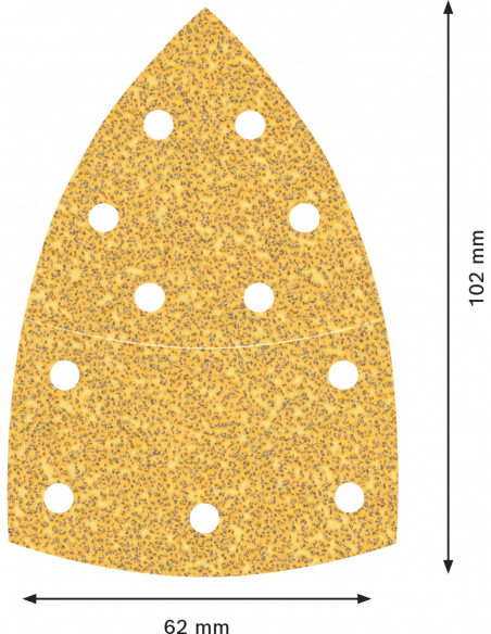 Hoja de lija EXPERT C470 de 102 x 62/93 mm, G 40, 50 unidades