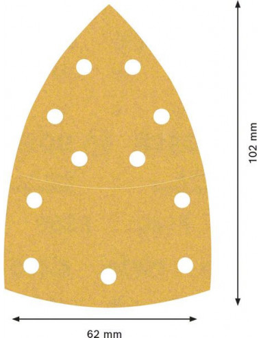 Hoja de lija EXPERT C470 de 102 x 62/93 mm, G...