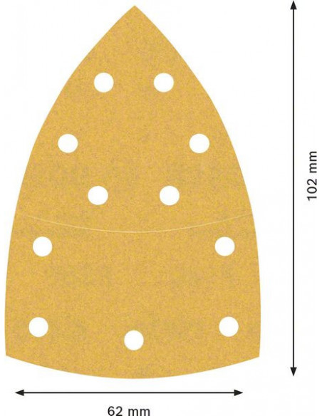 Hoja de lija EXPERT C470 de 102 x 62/93 mm, G 240, 10 unidades