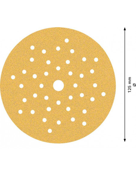Papel de lija EXPERT C470 multiperforado para lijadoras excéntricas de 125 mm, G 80, 50 unidades