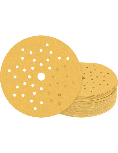 Papel de lija EXPERT C470 multiperforado para lijadoras excéntricas de 150 mm, G 100, 50 unidades