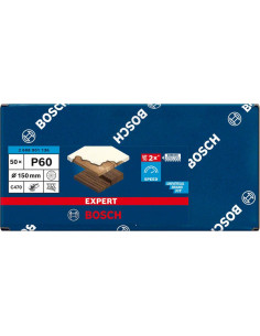 BOSCH EXPERT 2608901136 Papel de lija EXPERT C470 multiperforado para lijadoras excéntricas de 150 mm, G 60, 50 unidades 2