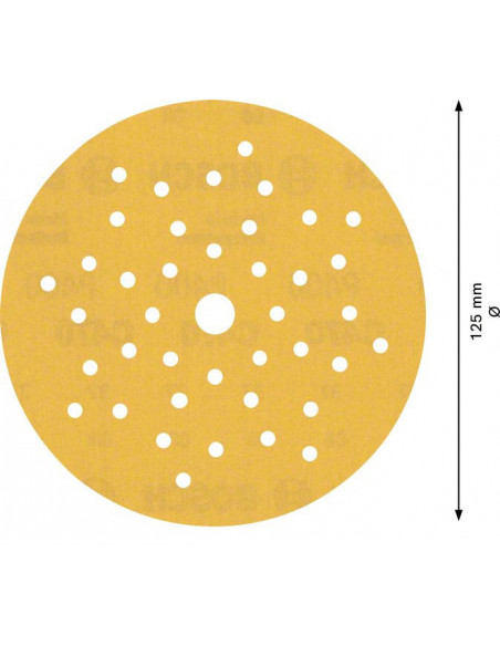 Papel de lija EXPERT C470 multiperforado para lijadoras excéntricas de 125 mm, G 400, 50 unidades