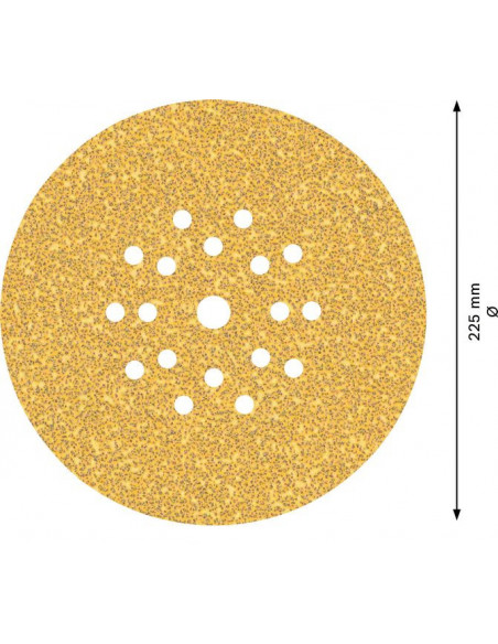 Papel de lija EXPERT C470 con 19 orificios para lijadoras de cartón-yeso de 225 mm, G 40, 25 unidades