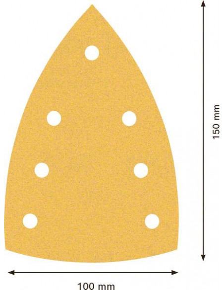 Papel de lija EXPERT C470 con 7 orificios para multilijadoras de 100 x 150 mm, G 120 10 unidades