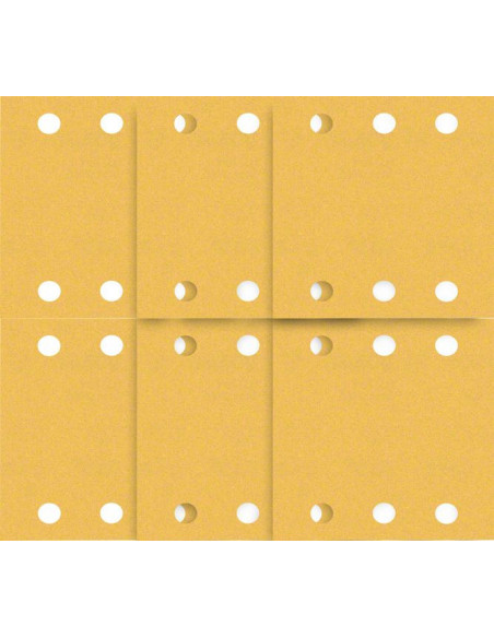 Set de papel de lija EXPERT C470 para lijadoras orbitales de 115 x 140 mm, G 2x40/2x60/2x80/2x120/2x180, 10 unidades
