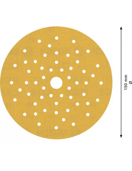 Papel de lija EXPERT C470 multiperforado para lijadoras excéntricas de 150 mm, G 320, 5 unidades