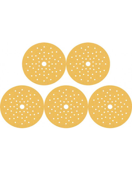 Papel de lija EXPERT C470 multiperforado para lijadoras excéntricas de 125 mm, G 240, 5 unidades