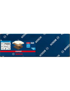 BOSCH EXPERT 2608900950 Papel de lija EXPERT C470 con 14 orificios para lijadoras orbitales 115 x 230 mm, G 400 50 unidades 2