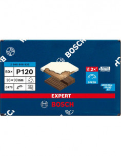 BOSCH EXPERT 2608900930 Papel de lija EXPERT C470 para lijadoras delta de 93 mm, G 120, 50 unidades 2