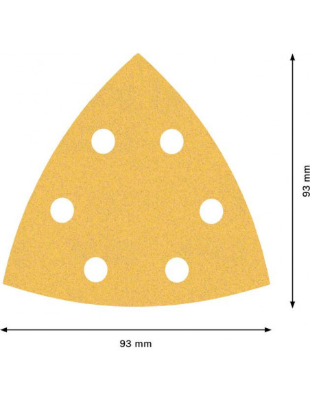 Papel de lija EXPERT C470 para lijadoras delta de 93 mm, G 120, 50 unidades