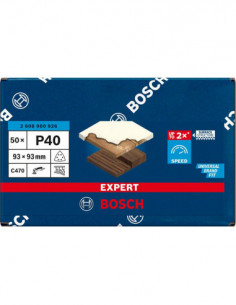 BOSCH EXPERT 2608900926 Papel de lija EXPERT C470 para lijadoras delta de 93 mm, G 40, 50 unidades 2
