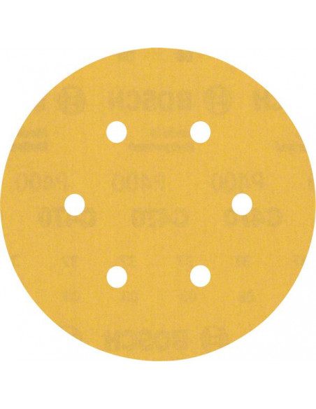 BOSCH EXPERT 2608900925 Papel de lija EXPERT C470 con 6 orificios para lijadoras excéntricas de 150 mm, G 400, 50 unidades