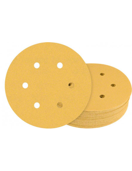 Papel de lija EXPERT C470 con 6 orificios para lijadoras excéntricas de 150 mm, G 180, 50 unidades