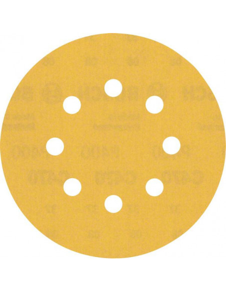 BOSCH EXPERT 2608900916 Papel de lija EXPERT C470 con 8 orificios para lijadoras excéntricas de 125 mm, G 400, 50 unidades