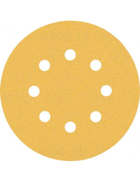 BOSCH EXPERT 2608900912 Papel de lija EXPERT C470 con 8 orificios para lijadoras excéntricas de 125 mm, G 120, 50 unidades
