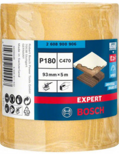 BOSCH EXPERT 2608900906 Rollo de papel de lija EXPERT C470 para lijado manual de 93 mm, 5 m, G 180 2