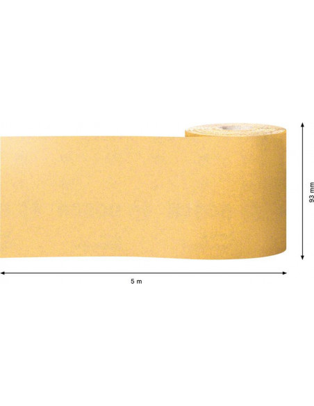 Rollo de papel de lija EXPERT C470 para lijado manual de 93 mm, 5 m, G 180