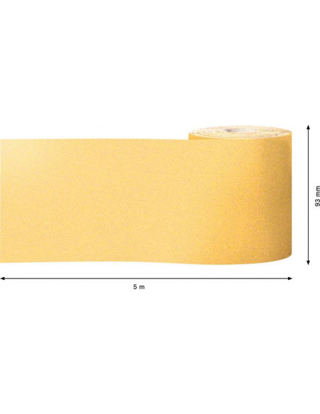 Rollo de papel de lija EXPERT C470 para lijado manual de 93 mm, 5 m, G 120