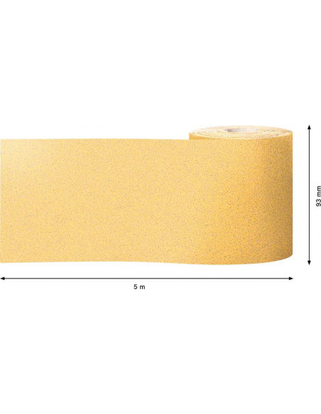 Rollo de papel de lija EXPERT C470 para lijado manual de 93 mm, 5 m, G 80
