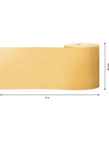 Rollo de papel de lija EXPERT C470 para lijado manual de 93 mm, 5 m, G 60