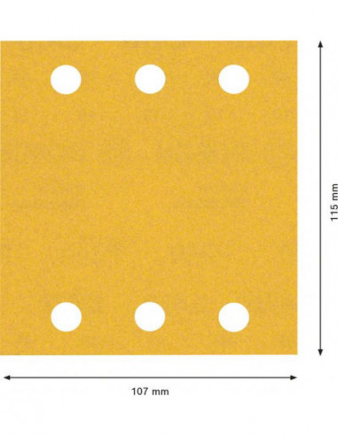 Papel de lija EXPERT C470 con 6 orificios para...
