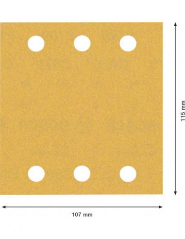 Papel de lija EXPERT C470 con 6 orificios para...