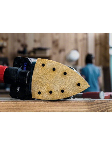 Papel de lija EXPERT C470 con 6 orificios para lijadoras orbitales 115 x 107 mm, G 180 10 unidades