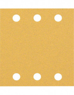 BOSCH EXPERT 2608900892 Papel de lija EXPERT C470 con 6 orificios para lijadoras orbitales 115 x 107 mm, G 80 10 unidades