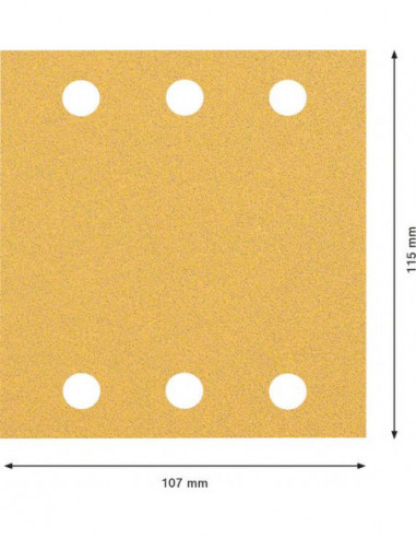 Papel de lija EXPERT C470 con 6 orificios para...