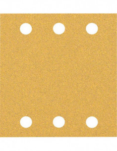 BOSCH EXPERT 2608900891 Papel de lija EXPERT C470 con 6 orificios para lijadoras orbitales 115 x 107 mm, G 60 10 unidades