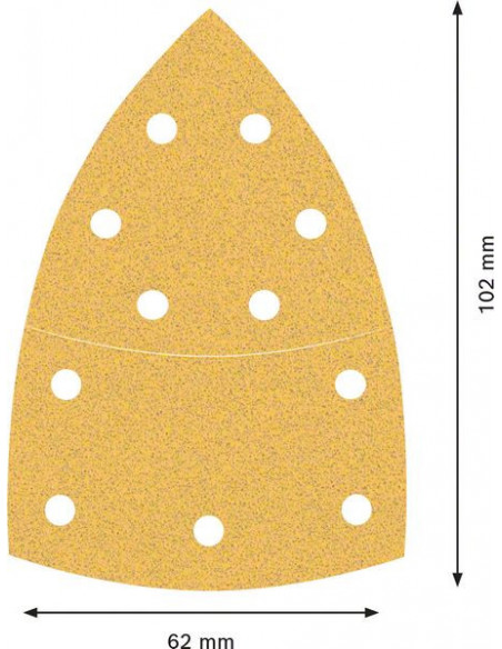 Papel de lija EXPERT C470 con 11 orificios para multilijadoras de 102 x 62 mm, 93 mm, G 80, 10 unidades