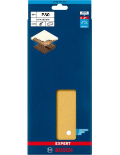 BOSCH EXPERT 2608900848 Papel de lija EXPERT C470 con 14 orificios para lijadoras orbitales 115 x 280 mm, G 80 10 unidades 2