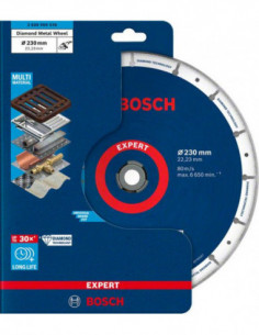 BOSCH EXPERT 2608900536 Disco de corte EXPERT Diamond Metal Wheel de gran tamaño de 230 x 22,23 mm 2