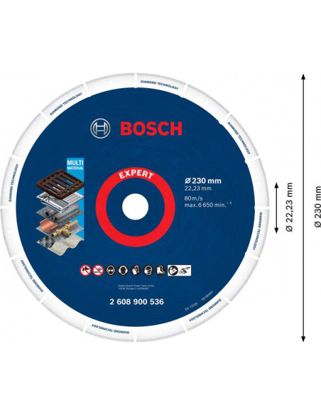 Disco de corte Diamond Metal Wheel para amoladoras angulares grandes (Ø 230)